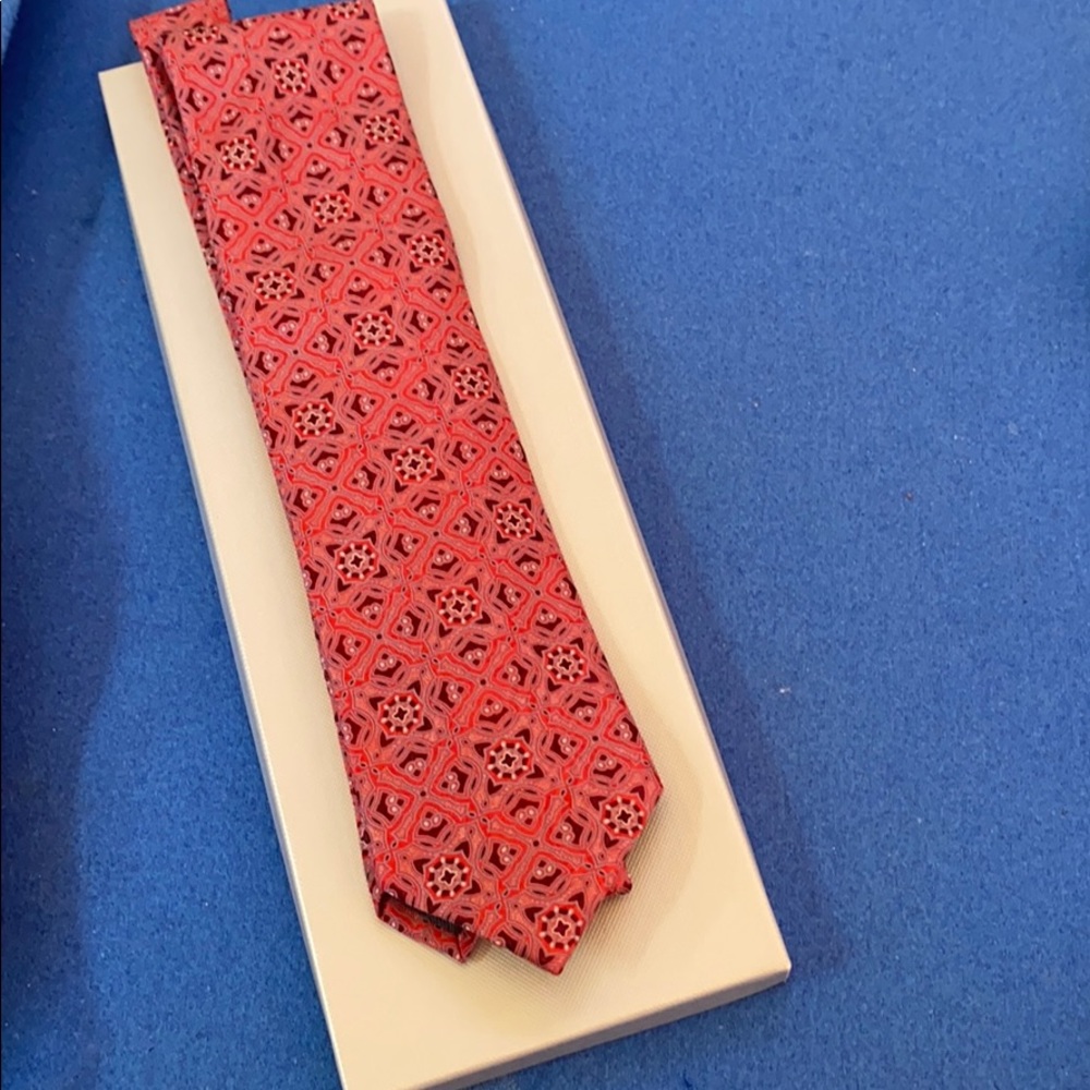 Auth Ermenegildo Zenga 100% Silk Tie NWOT